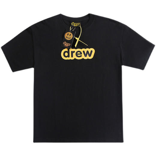 「七款配色！男女同款」Drew短袖字母打底衫情侣潮牌高街圆领短袖过验jastin比伯笑脸t恤 商品图4