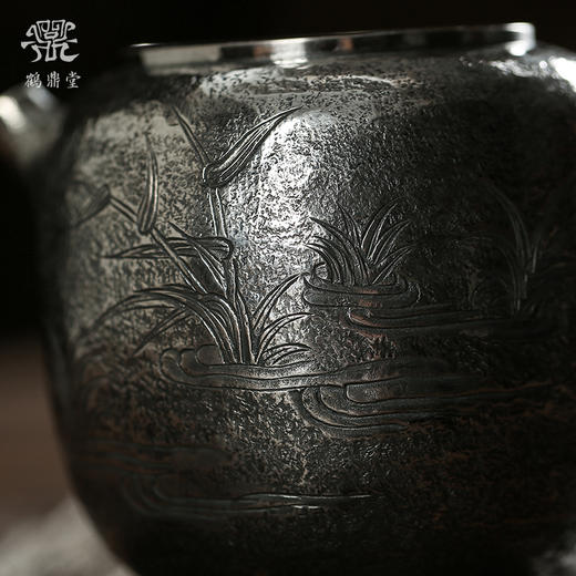 鹤鼎堂 闻天系列驷驖急须麻纹錾刻鸳鸯福禄（银色）（缺货） 商品图3