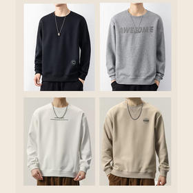 圣得西圆领套头情侣卫衣2023年春季新款时尚基础款潮流字母上衣男2252978010