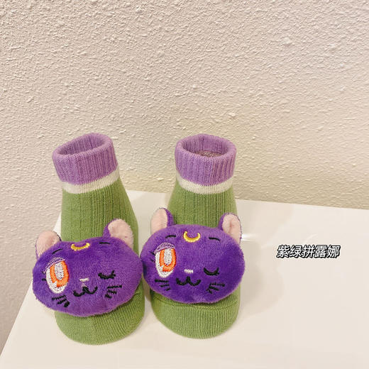 【宝宝可爱中筒防滑公仔袜】婴儿袜子春秋棉无骨0-12月新生幼儿秋冬 商品图12