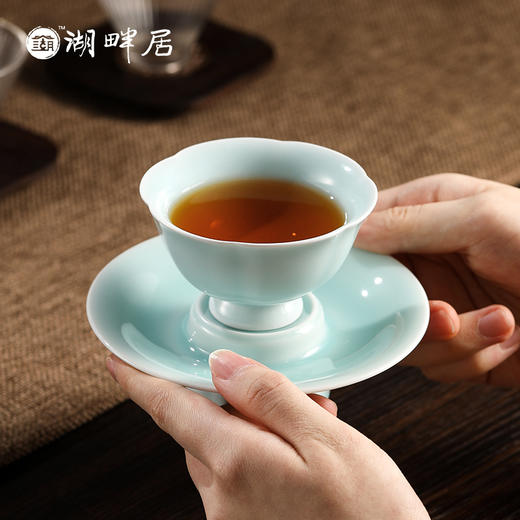 【2.20发货】茶具龙泉青瓷宋韵茶盏单盏莲花盏宋韵兰心相随伴手礼·湖畔居 商品图1