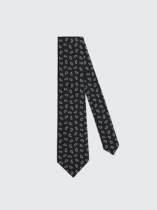 callisto黑色全桑蚕丝领带 SSCTE010C 商品图0