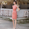 春季粉色职业连衣裙气质女神范无袖西服裙子收腰显瘦内搭背心裙 商品缩略图2