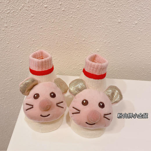 【宝宝可爱中筒防滑公仔袜】婴儿袜子春秋棉无骨0-12月新生幼儿秋冬 商品图6