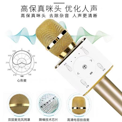 【秒杀】途讯Q7蓝牙无线麦克风话筒音响音箱一体唱歌练歌家用全能电容麦 商品图2