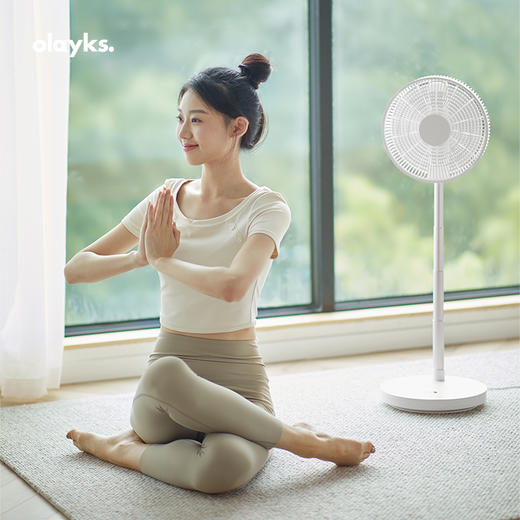 olayks折叠风扇落地扇台式电风扇家用静音伸缩立式风扇空气循环扇 商品图6