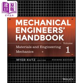 预售 【中商原版】机械工程师手册 第4版 卷1 材料与机械设计 Mechanical Engineers Handbook 英文原版 MYER KUTZ