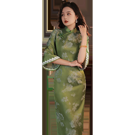 气质优雅温婉淑范，小清新倒大袖年轻款旗袍YG-2150 商品图4