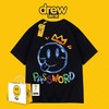 「黑白两色！男女同款」DREW笑脸T恤短袖比伯同款house笑脸黑色国潮DREW男上衣 商品缩略图1