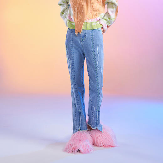 直筒牛仔长裤 商品图0