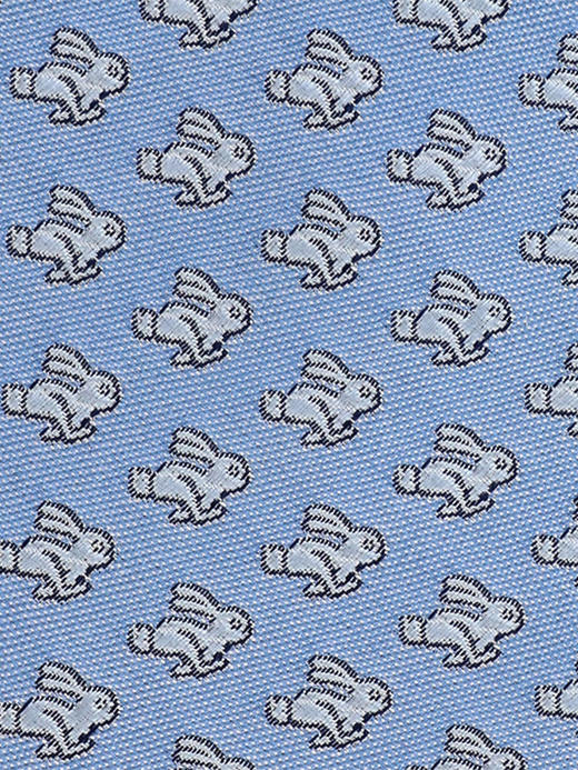 callisto兔年限量款浅蓝色全桑蚕丝领带 SSCTE020C 商品图3