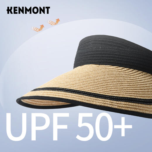 卡蒙网红空顶鸭舌草帽女夏天防紫外线海边遮阳凉帽可折叠防晒帽KM-6057 商品图8