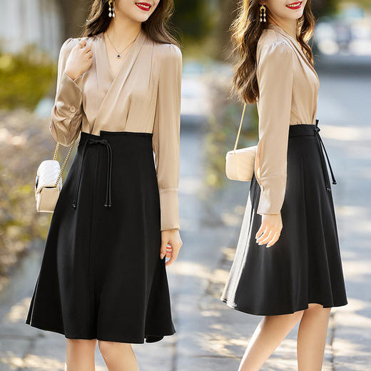 2023春新款时尚休闲舒适气质修身显瘦连衣裙HR-MLJL5803-1-1 商品图2