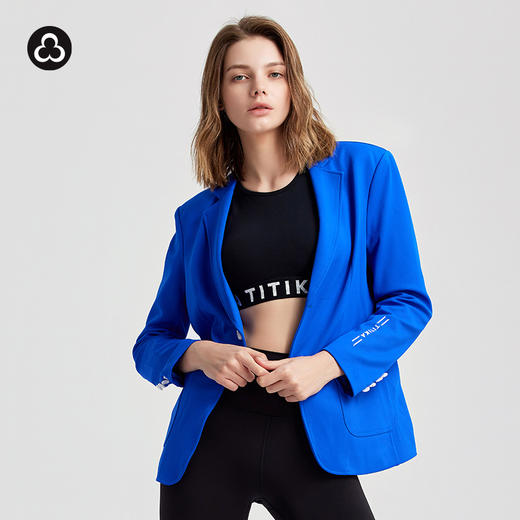 TITIKA ACTIVE瑜伽服免烫运动西装女柔软舒适易打理时尚蓝色外套23J31062 商品图0
