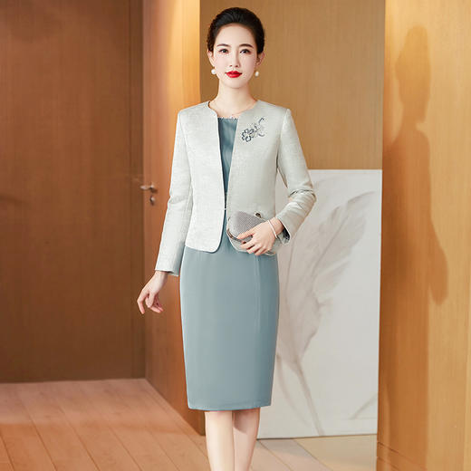 高贵优雅，春秋丈母娘妈妈装礼服平时可穿时尚两件套LC-2323 商品图6