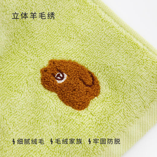 三利儿童毛巾全棉吸水洗脸洗澡家用柔软宝宝小毛巾可爱卡通长绒棉 商品图2