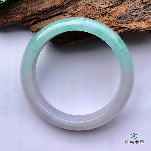 派瑞翡翠 翡翠手镯 糯种 飘花 商品图3