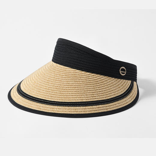 卡蒙网红空顶鸭舌草帽女夏天防紫外线海边遮阳凉帽可折叠防晒帽KM-6057 商品图7