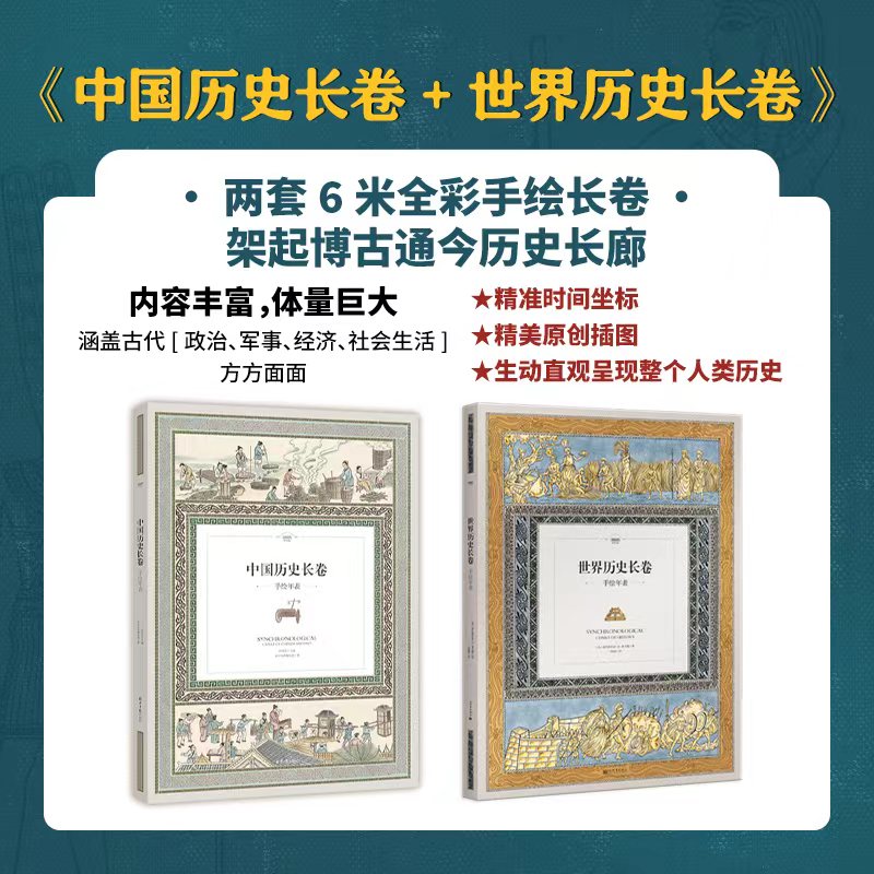 中国历史长卷 、世界历史长卷：手绘年表