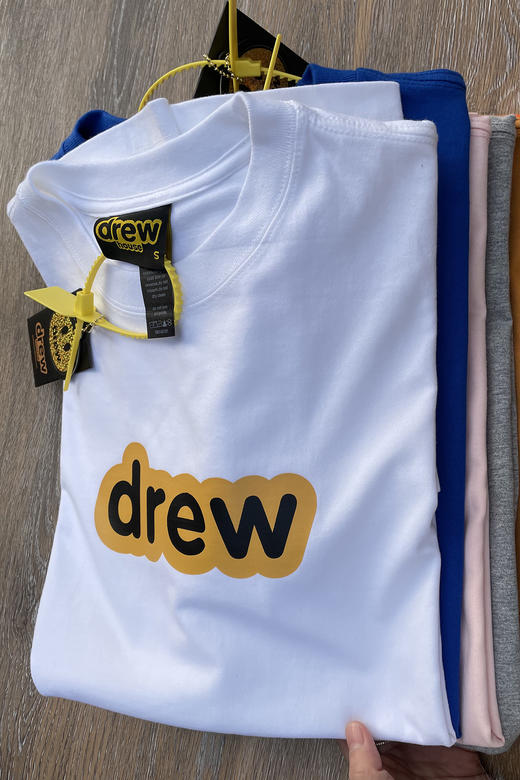 「七款配色！男女同款」Drew短袖字母打底衫情侣潮牌高街圆领短袖过验jastin比伯笑脸t恤 商品图8