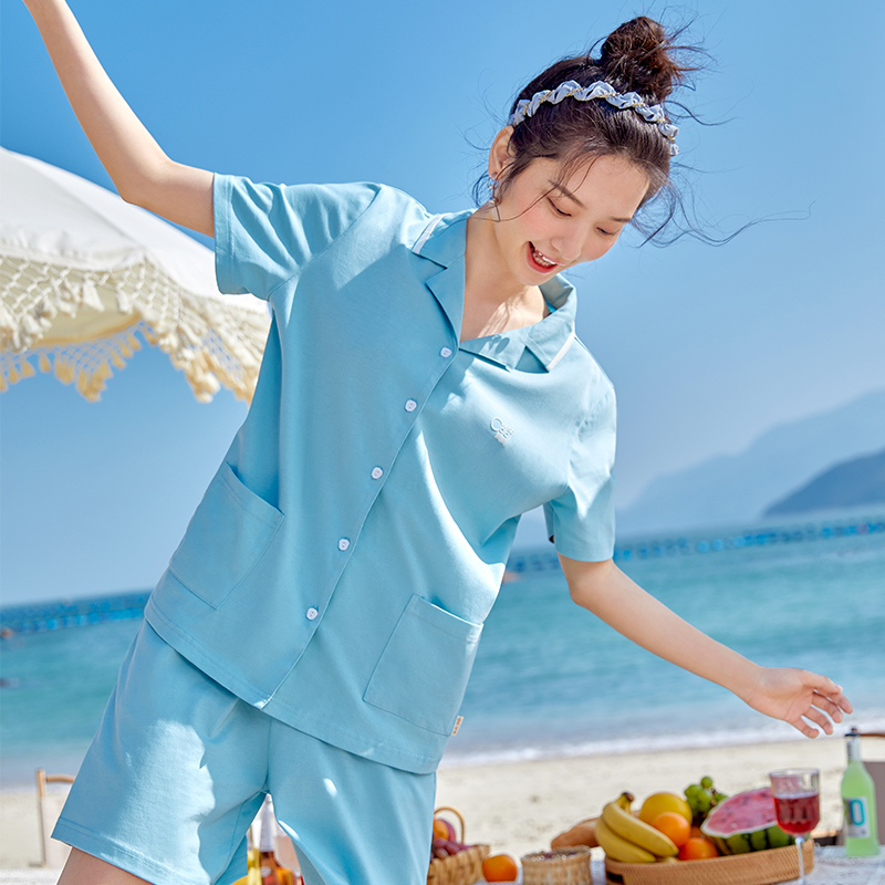 都市丽人凉感无尘棉薄短袖家居服睡衣LH30A2