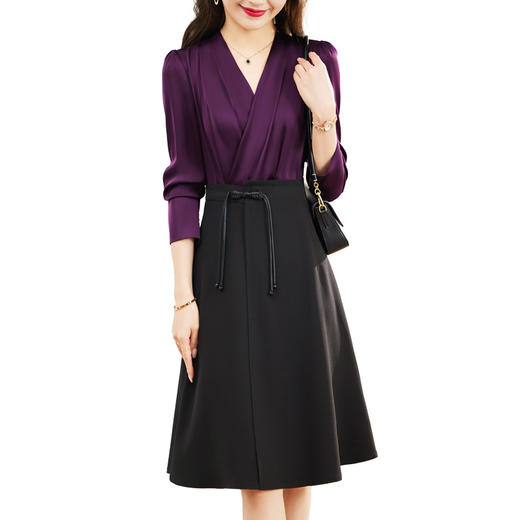 2023春新款时尚休闲舒适气质修身显瘦连衣裙HR-MLJL5803-1-1 商品图4