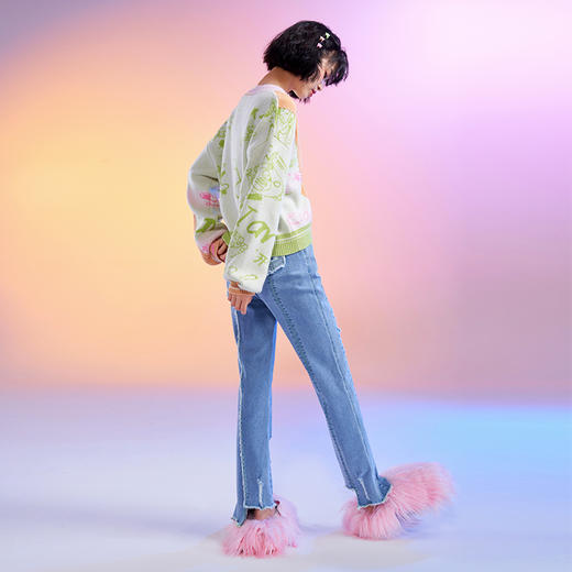 直筒牛仔长裤 商品图3