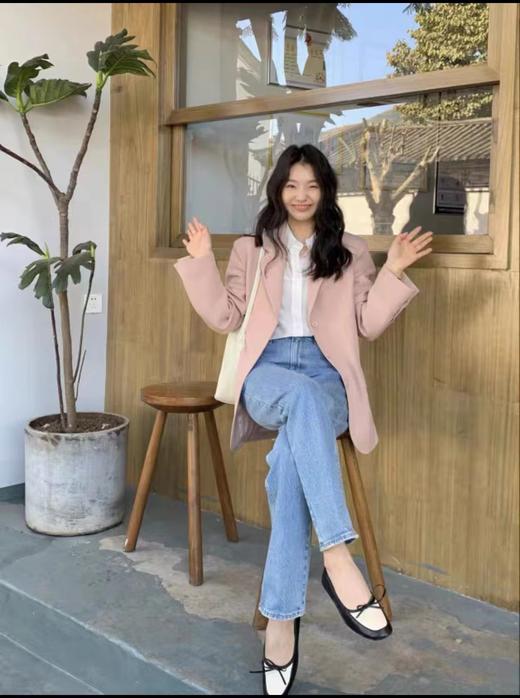 【YW】无忧购春季韩版通勤单排扣后开叉纽扣宽松西服外套668（截单后7天发货)25年清仓捡漏 商品图9