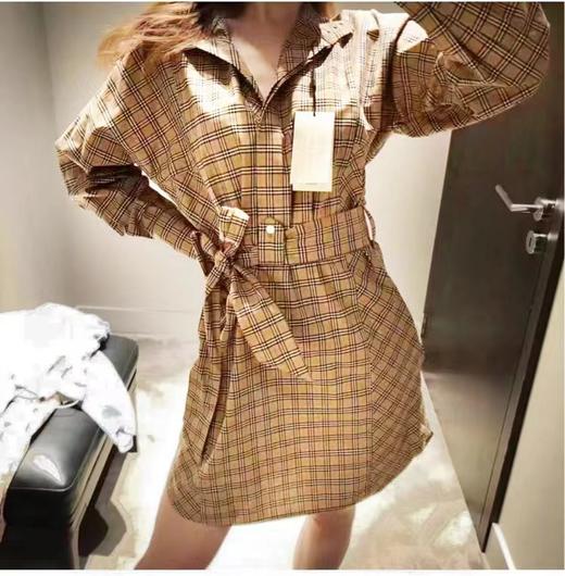 BURBERRY/博柏利  小格子衬衫裙连衣裙 商品图0