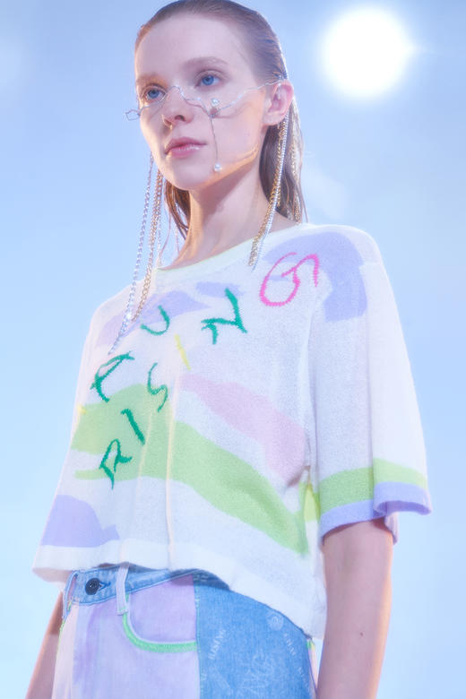 手绣字母针织短袖 商品图4