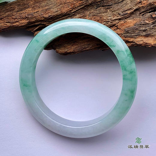 派瑞翡翠 翡翠手镯 糯种 飘花 商品图1