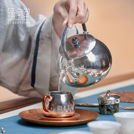 臻宝堂-布袋银壶(规矩锤纹)950ml 样品 商品图3