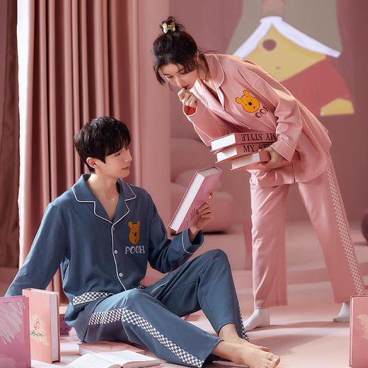 蜡笔小新新款睡衣女春秋棉质长袖男女情侣家居服薄套装 商品图2