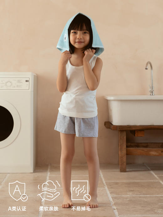 三利儿童毛巾全棉吸水洗脸洗澡家用柔软宝宝小毛巾可爱卡通长绒棉 商品图4