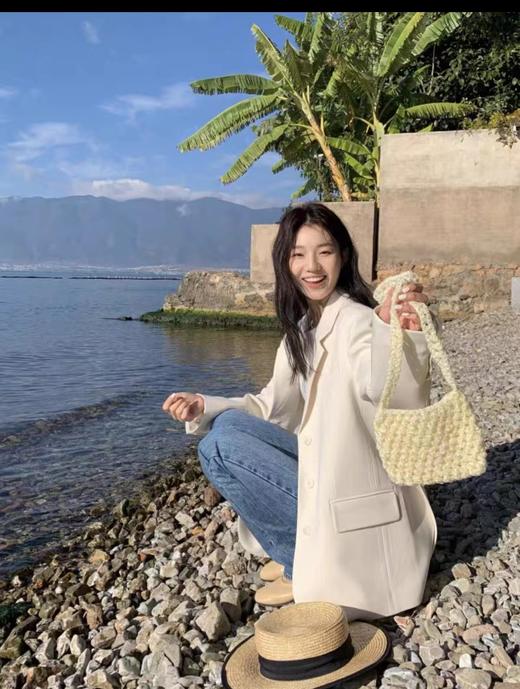 【YW】无忧购春季韩版通勤单排扣后开叉纽扣宽松西服外套668（截单后7天发货)25年清仓捡漏 商品图11