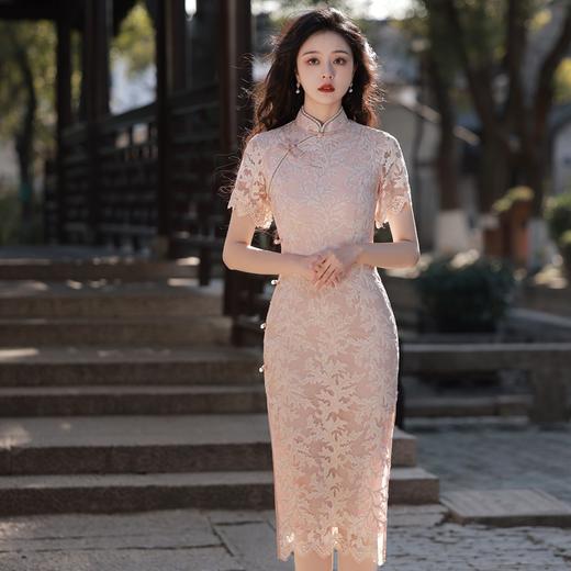 仙女系蕾丝旗袍连衣裙，复古优雅旗袍YG- 2019 商品图0