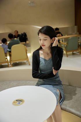 复古港风辣妹两穿连衣裙