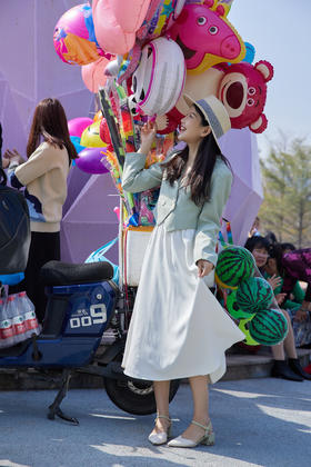 冰激凌绿西装套装，出勤穿很出彩~