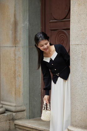 赫本风小黑裙，大方气质款三件套