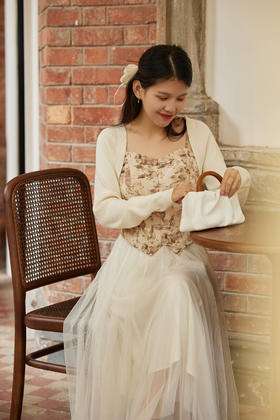 “天鹅同款优雅”的两件套连衣裙