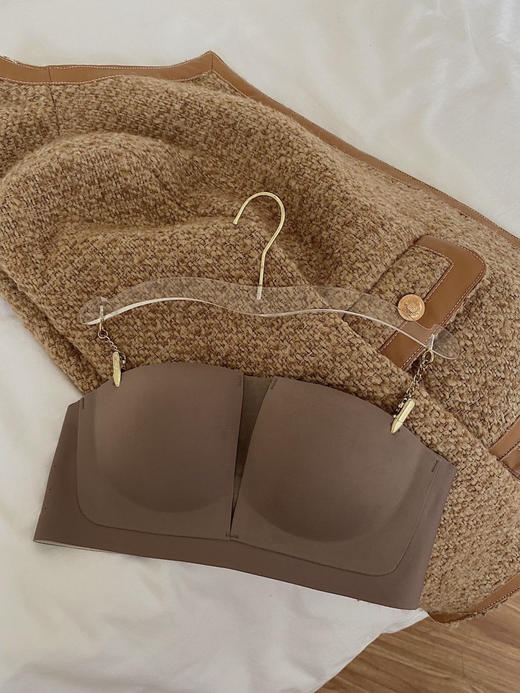 搭配利器丨无肩带 不会掉！网纱高级感一体杯防滑无痕文胸 商品图5