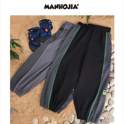 漫画家潮童装男童儿童夏季凉感防蚊裤2023年新款薄款夏装裤子夏天 商品图3