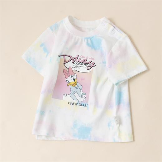 【商场同款】迪士尼童装女童短袖T恤夏季时尚扎染清爽洋气黛丝卡通纯棉上衣 商品图8