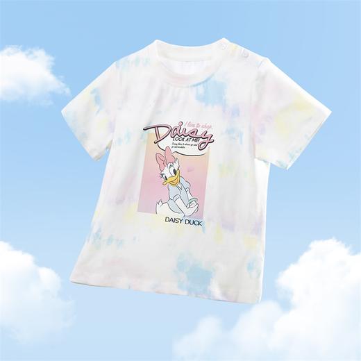 【商场同款】迪士尼童装女童短袖T恤夏季时尚扎染清爽洋气黛丝卡通纯棉上衣 商品图6