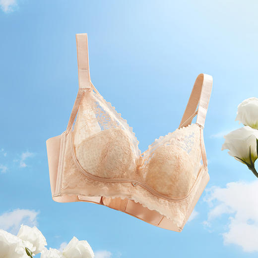 都市丽人聚拢升杯内衣BC薄3/4杯蕾丝文胸四排软钢圈YB32C8 商品图7