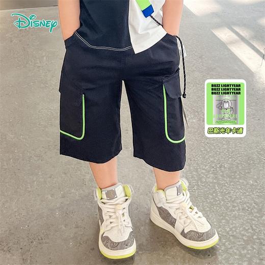 【商场同款】迪士尼童装男童帅气七分裤时尚潮酷巴斯光年工装裤舒适耐磨短裤子222DK0326
 商品图5