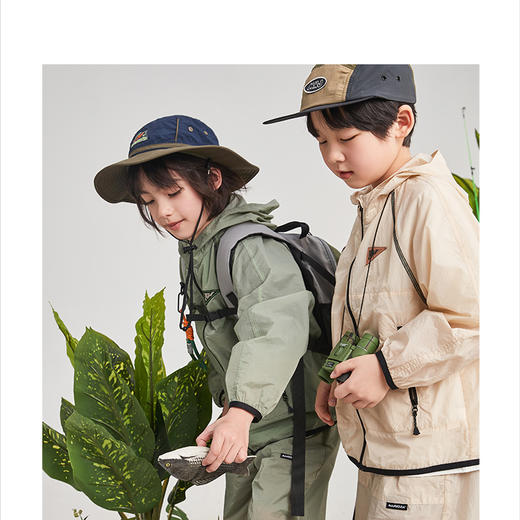 漫画家潮童装男童防晒外套2023夏季山系户外速干皮肤衣儿童套装 商品图4