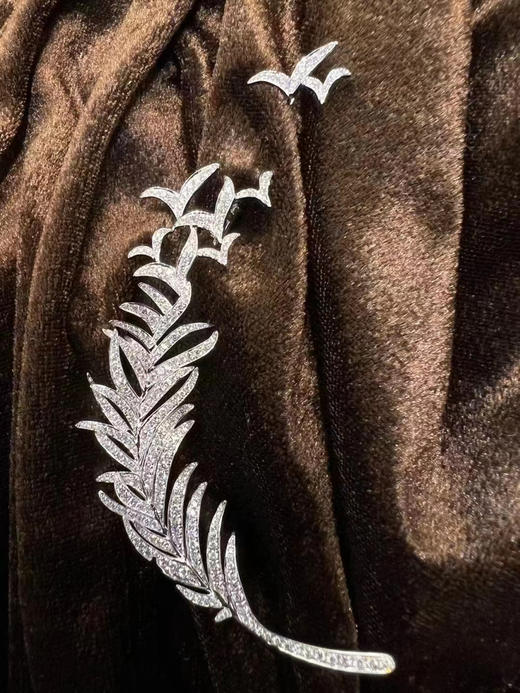 「自由之羽」钻石胸針 商品图0