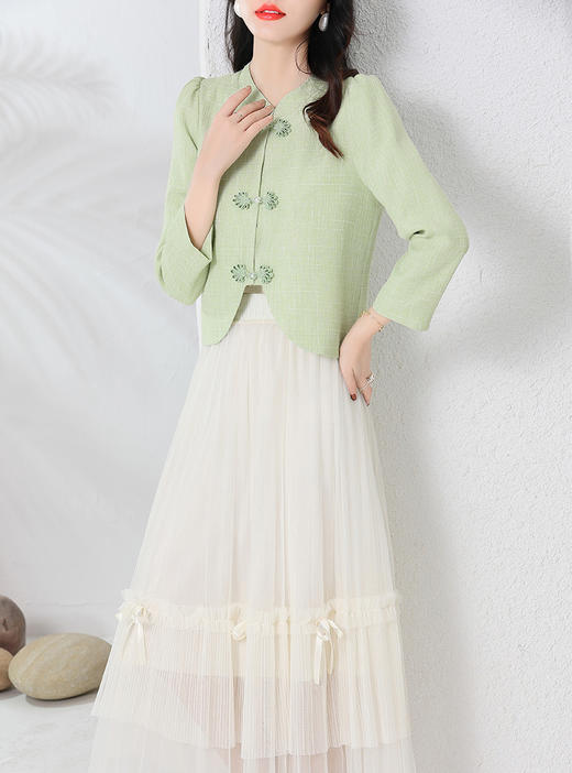 优雅百搭，复古改良旗袍套裙HR-YJHE2320-1 商品图6