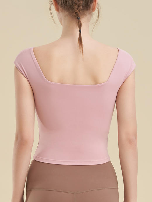 【带胸垫】方领晚礼服式文胸运动内衣裸感LULU瑜伽背心女BAM 000 MZ07 商品图2